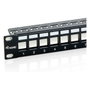 EQUIP Patchpanel 24x Cat6 19" FTP 1HE Keystone Montage sw