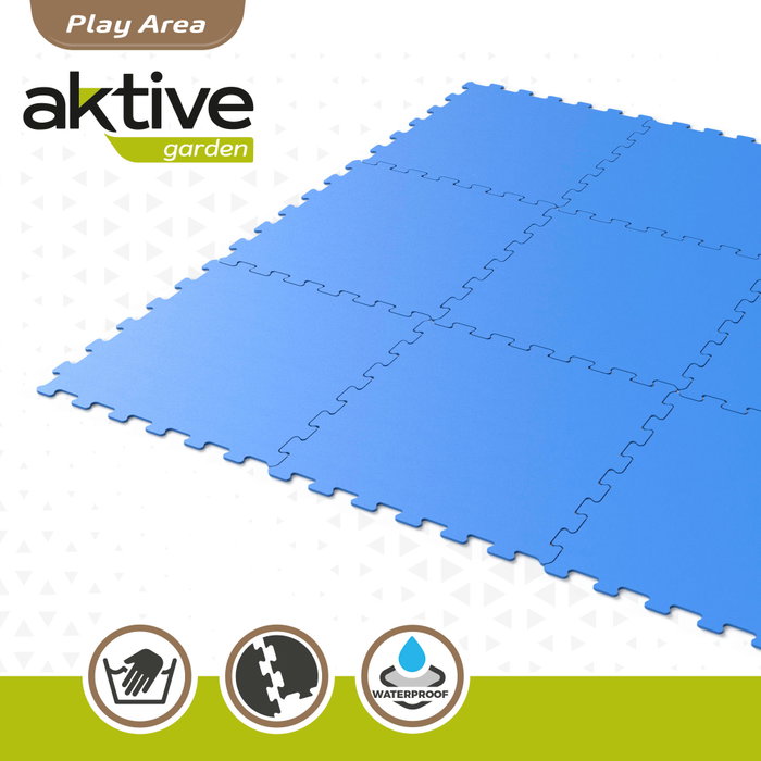 Aktive Suelo protector de goma EVA Azul, 9 piezas Aktive Suelo protector de goma EVA Azul, 9 piezas