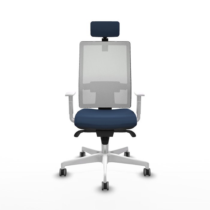 PIQUERAS Y CRESPO Silla de oficina Horna Azul marino y Blanco