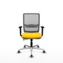 PIQUERAS Y CRESPO Silla de oficina Haches con mecanismo Sincro/Traslack, Amarillo y Gris