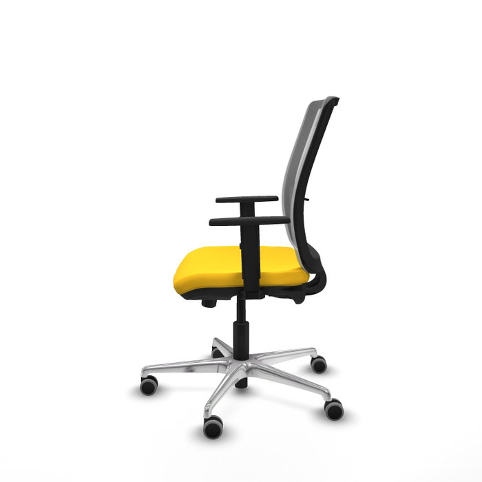 PIQUERAS Y CRESPO Silla de oficina Haches con mecanismo Sincro/Traslack, Amarillo y Gris PIQUERAS Y CRESPO Silla de oficina Haches con mecanismo Sincro/Traslack, Amarillo y Gris