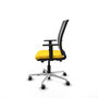 PIQUERAS Y CRESPO Silla de oficina Haches con mecanismo Sincro/Traslack, Amarillo y Gris