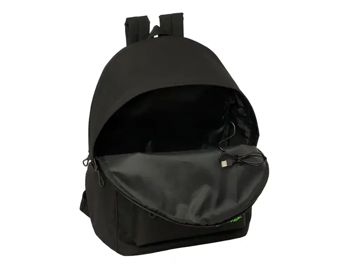 Safta Mochila Doble Real Betis Balompié para Portátil 15,6' con USB - 440x310x180 mm