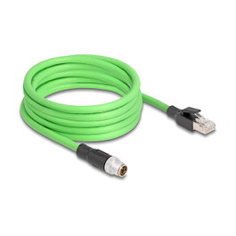 DeLOCK Cable M12 codificado X 8 pin a RJ45 de 5 m