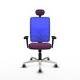 PIQUERAS Y CRESPO Silla de oficina Motilla con mecanismo Sincro, Morado y Azul