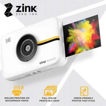 Kodak RODITC20W Cámara Digital Instantánea STEP Touch 13MP Impresora Bluetooth Pantalla Táctil LCD 3.5" Fotos 2"x3" Blanca Kodak RODITC20W Cámara Digital Instantánea STEP Touch 13MP Impresora Bluetooth Pantalla Táctil LCD 3.5" Fotos 2"x3" Blanca