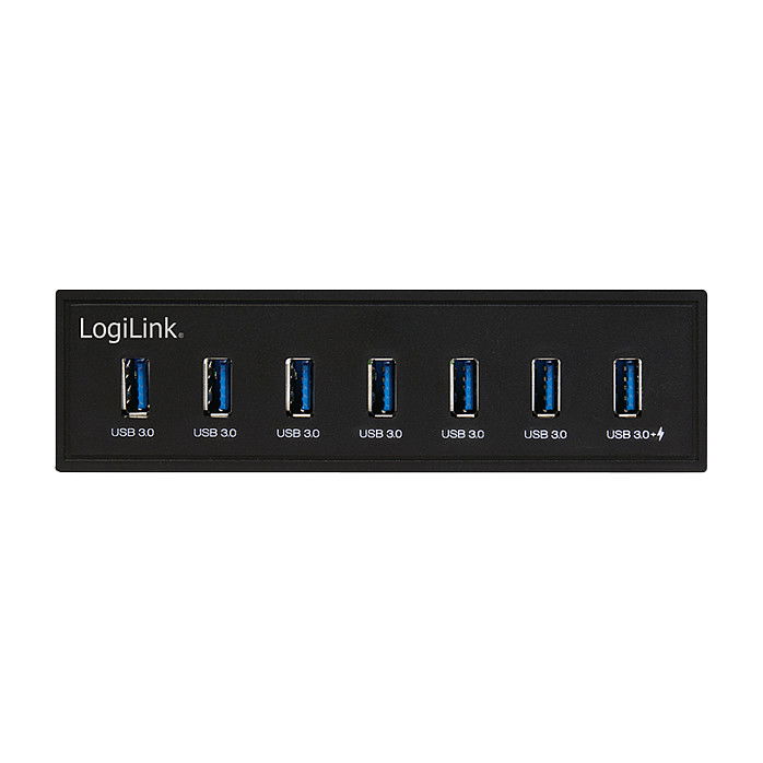 Logilink Hub USB 3.0 de 7 Puertos Interno de 5.25" con Puerto de Carga Rápida