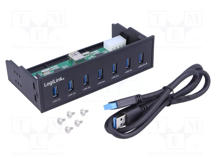 LogiLink UA0342 Hub USB 3.2 Gen 1 de 7 puertos con carga rápida LogiLink UA0342 Hub USB 3.2 Gen 1 de 7 puertos con carga rápida