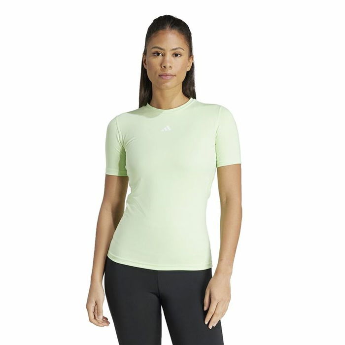 Camiseta de Manga Corta Mujer Adidas Essentials Techfit Train Verde limón Verde Claro