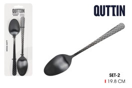 Quttin Set de 2 Cucharas Mesa MOMA Negro