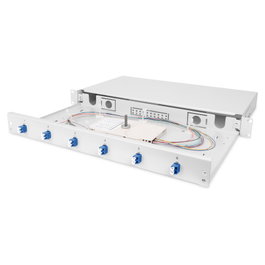 Digitus DN-96330/9 Caja de empalme de fibra óptica 6x LC DX OS2 Gris