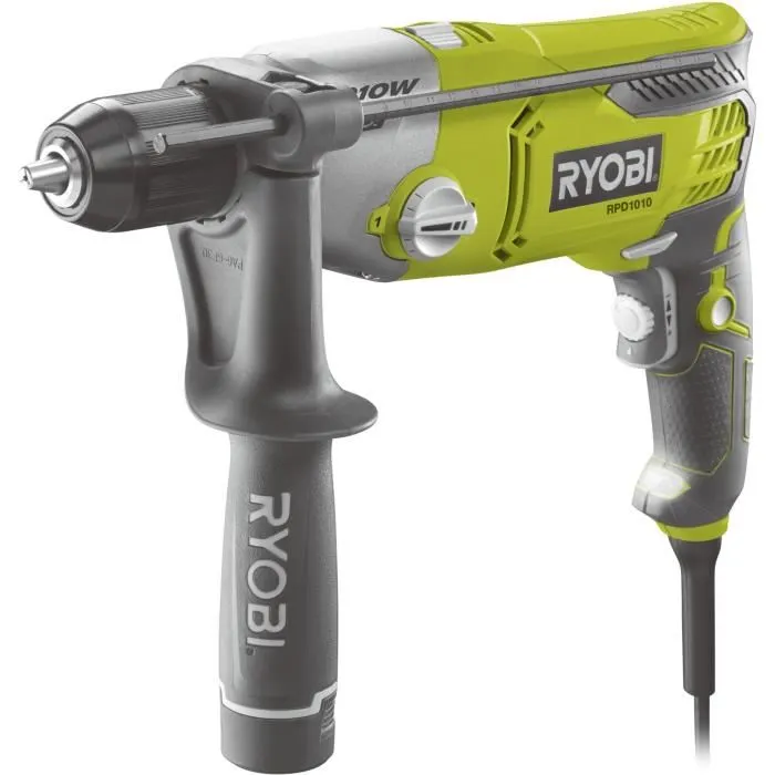 Ryobi Taladro Percutor 1010W, 2 Velocidades, Portabrocas 13mm, Capacidad Corte Madera 50mm/Metal 13mm/Concreto 20mm, Velocidad Variable, LED Ryobi Taladro Percutor 1010W, 2 Velocidades, Portabrocas 13mm, Capacidad Corte Madera 50mm/Metal 13mm/Concreto 20mm, Velocidad Variable, LED