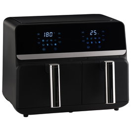 Day Freidora de Aire Doble 2200W, 9.0L (5.5L+3.5L), Doble Cajón con Pantalla Táctil Digital y 8 Programas