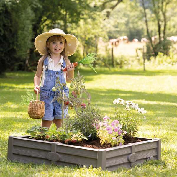 Smoby Arenero con 2 Usos para Jugar o Cultivar, Capacidad 60-70 Litros, 77x76x17 cm