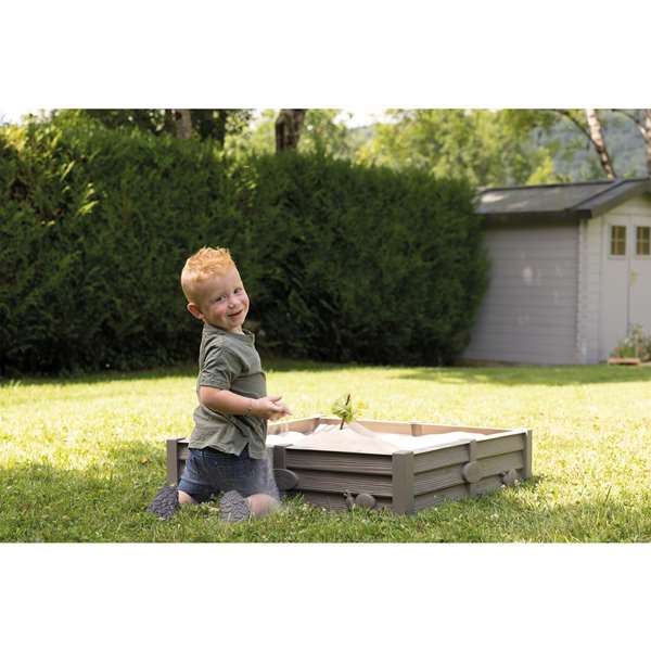 Smoby Arenero con 2 Usos para Jugar o Cultivar, Capacidad 60-70 Litros, 77x76x17 cm