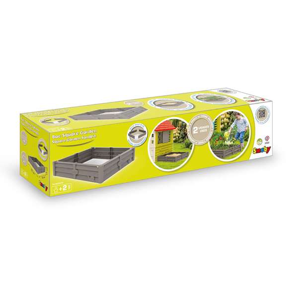 Smoby Arenero con 2 Usos para Jugar o Cultivar, Capacidad 60-70 Litros, 77x76x17 cm