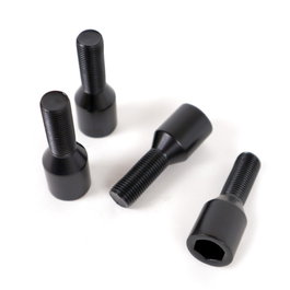 OMP OMPS09621201 Juego de 4 Tornillos Allen M12x1.25 Asiento Cónico 26 mm Llave 17-19 Negro DIN 10.9 para Llanta