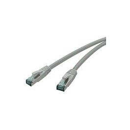 RED Patch Cable Cat.6a S/FTP 15m Gris, AWG 27/7, RJ45 Macho, 10 Gbit/s, 500 MHz, LSZH, IEC/ISO/DIN