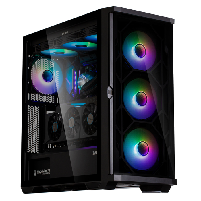 Zalman Z10 DUO Carcasa PC Midi Tower Negro, ATX, 3x120mm Ventiladores, Vidrio Templado