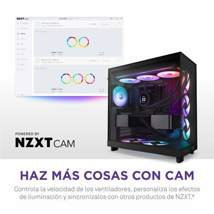 NZXT F360 RGB Core RF-U36HF-B1 Negro 360 mm