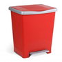 TA-TAY Cubo Pedal Millenium 25L - Papelera de Plástico con Pedal, Cubo de Basura para Baño o Cocina - Color Rojo