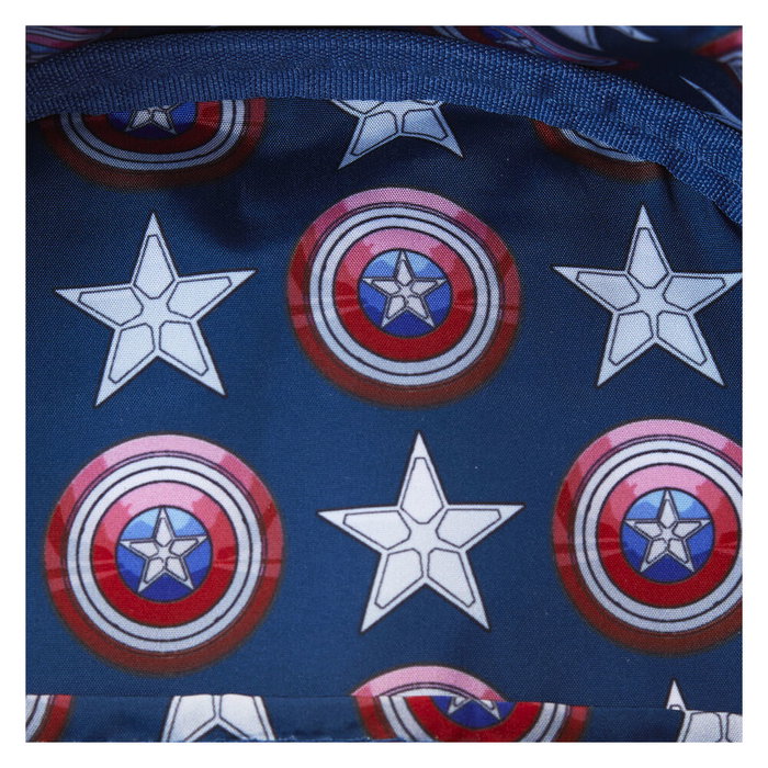 Loungefly Mochila Brave New World Capitán América Marvel Piel Vegana 22,86x11,43x26,67cm