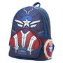 Loungefly Mochila Brave New World Capitán América Marvel Piel Vegana 22,86x11,43x26,67cm
