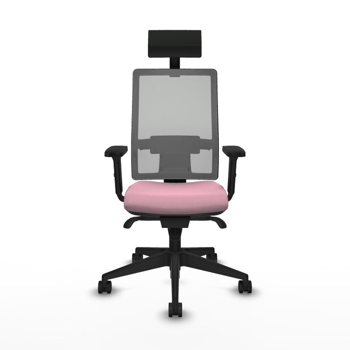 PIQUERAS Y CRESPO Silla de oficina Horna Rosa y Gris con mecanismo Sincro PIQUERAS Y CRESPO Silla de oficina Horna Rosa y Gris con mecanismo Sincro