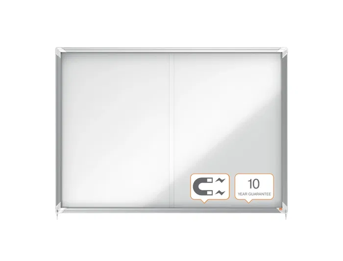 Vitrina Nobo De Interior Blanca Magnetica Para 18 Hojas A4