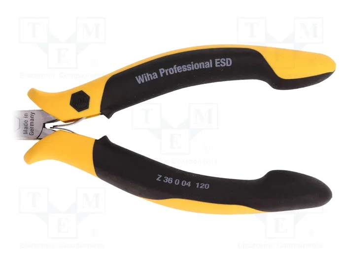 WIHA Alicates semiredondos con protección ESD de 120 mm