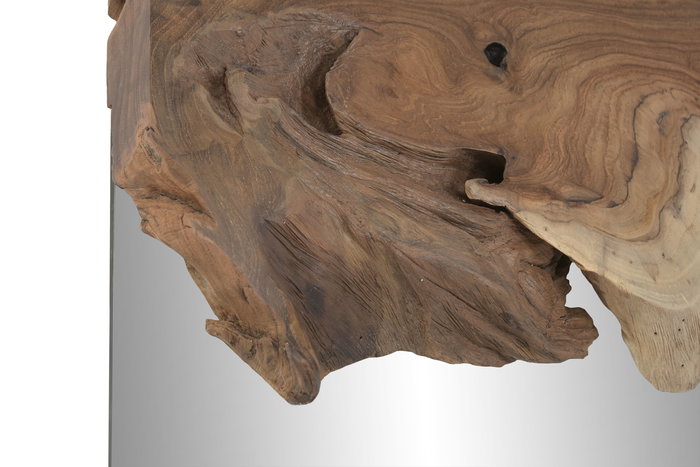 DKD Home Decor Espejo Balines 65x80 5 x 110 x 65 cm Teca Cristal Hecho a Mano