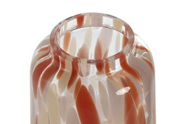 DKD Home Decor Jarrón Terracota Crema Cristal 12.5 x 30 x 12.5 cm