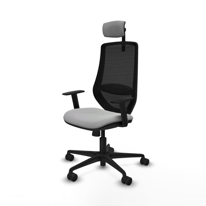 PIQUERAS Y CRESPO Silla de oficina Mardos con mecanismo Sincro Gris claro y Negro