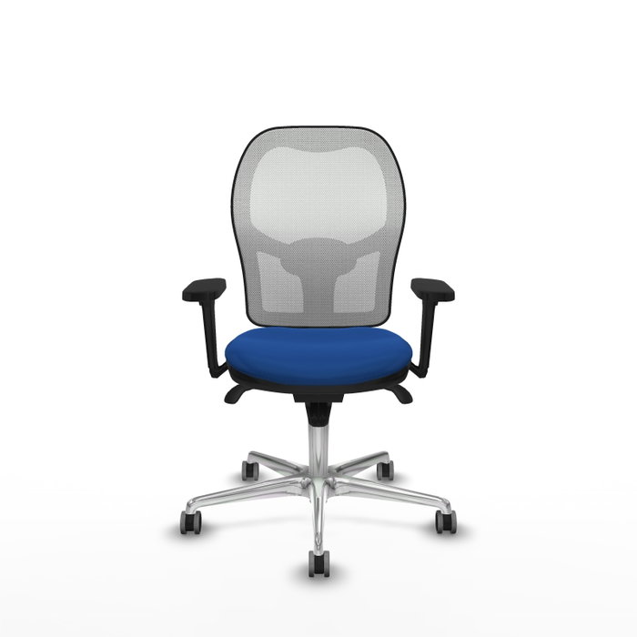 PIQUERAS Y CRESPO Silla de oficina Jorquera con mecanismo Sincro, Azul y Blanco PIQUERAS Y CRESPO Silla de oficina Jorquera con mecanismo Sincro, Azul y Blanco