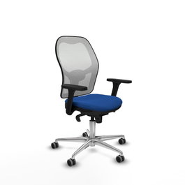 PIQUERAS Y CRESPO Silla de oficina Jorquera con mecanismo Sincro, Azul y Blanco