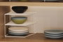 Hermia SM015-W Organizador de Cocina Metálico Blanco 24.5 x 24.5 x 19.5 cm