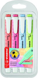 Marcador Fluor Stabilo Swing Cool Pastel (111,133,140,150) Bolsillo Set De 4