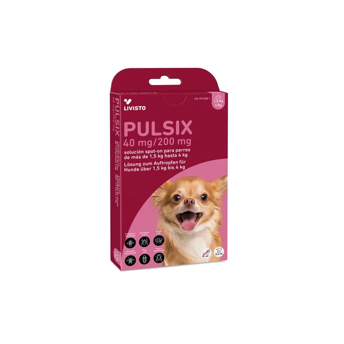 Livisto Pulsix Pipeta para Perros 1,5-4 kg (4x0,4 ml)