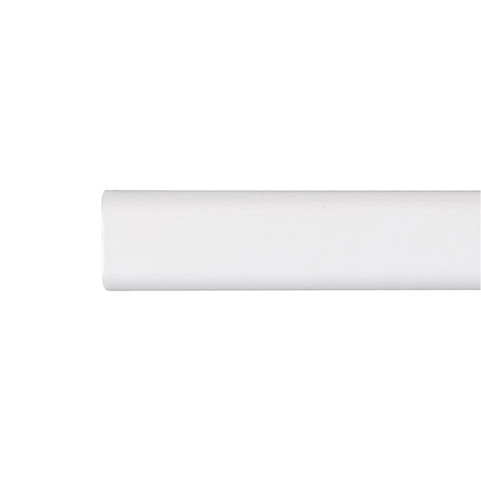 Cintacor Barra de armario ovalada de metal blanco 150 cm Cintacor Barra de armario ovalada de metal blanco 150 cm