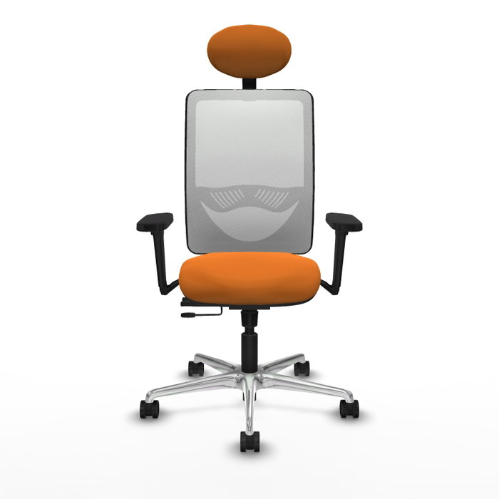PIQUERAS Y CRESPO Silla de oficina Zulema con mecanismo Sincro/Traslack, Naranja y Blanco PIQUERAS Y CRESPO Silla de oficina Zulema con mecanismo Sincro/Traslack, Naranja y Blanco