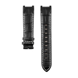 Bobroff Correa de Cuero Negra 21mm