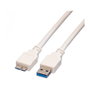 VALUE Cable USB A a Micro-USB B 3.2 Gen 1 5 Gbit/s 0.8m Blanco 11998873
