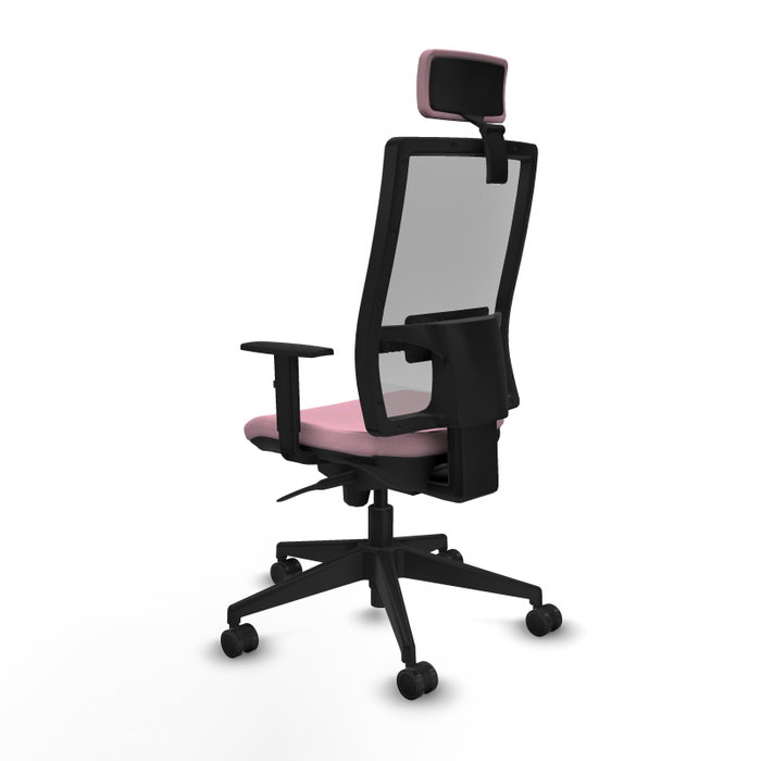 PIQUERAS Y CRESPO Silla de oficina Horna Rosa y Gris