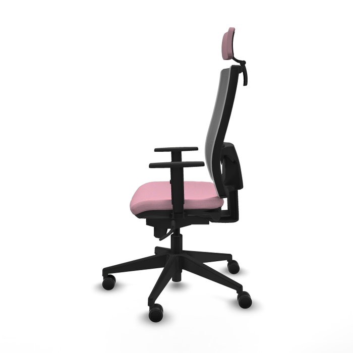 PIQUERAS Y CRESPO Silla de oficina Horna Rosa y Gris