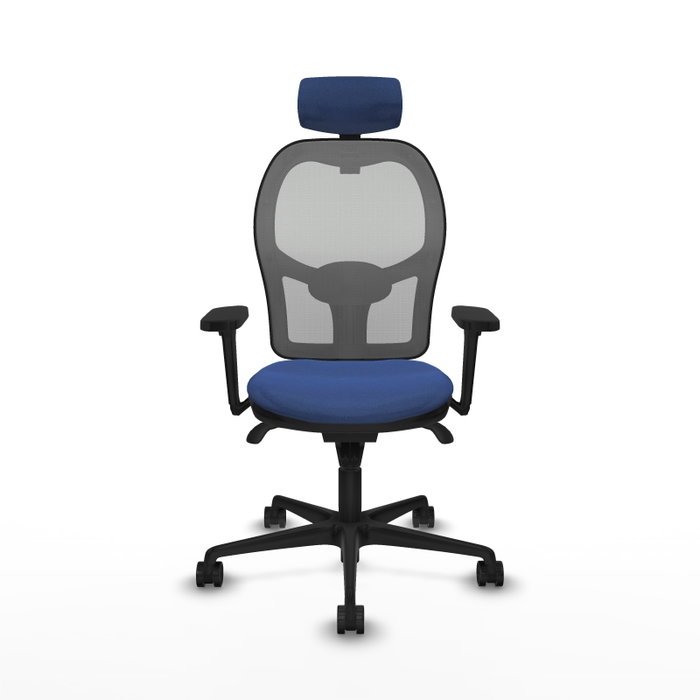 PIQUERAS Y CRESPO Silla de oficina Jorquera con mecanismo sincro, azul marino y gris