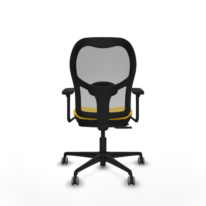 PIQUERAS Y CRESPO Silla de oficina Jorquera con mecanismo Sincro/Traslack, Amarillo y Gris