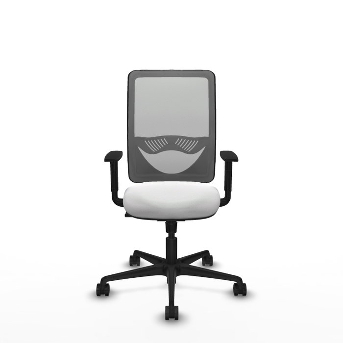 PIQUERAS Y CRESPO Silla de oficina Zulema con mecanismo Sincro, Gris y Blanco