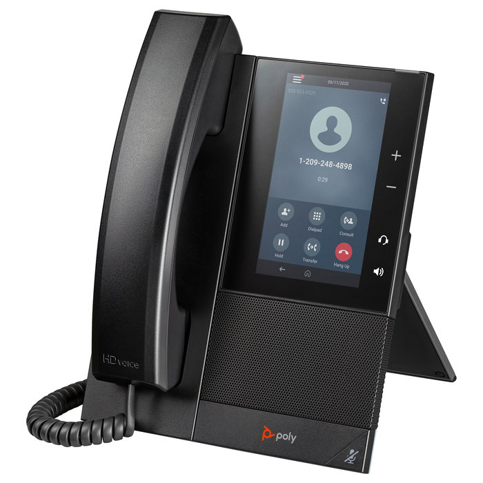 HP Poly CCX 505 Teléfono VoIP Business con Certificación OpenSIP, Alimentación PoE (Adaptador de Red No Incluido)