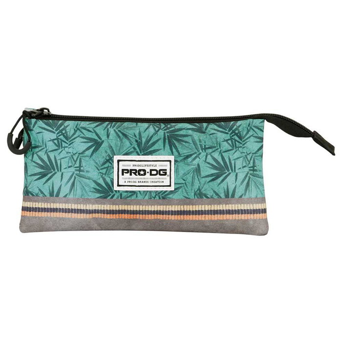 Pro-Dg Portatodo Triple FAN 2.0 Bamboo Estuche Escolar con 3 Compartimentos y Cierre Cremallera Multicolor