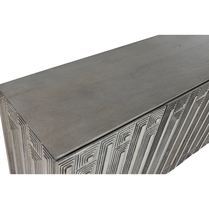DKD Home Decor Buffet de Mango y Metal Blanco Desgastado 180x39,5x80
